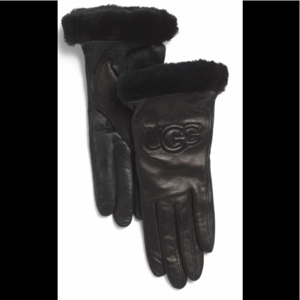 NWT UGG AUSTRALIA leather cashmere gloves size S